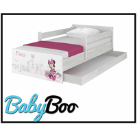 Dětská postel MAX bez šuplíku Disney - MINNIE PARIS 180x90 cm NORSKÁ BORORVICE - bez zábran