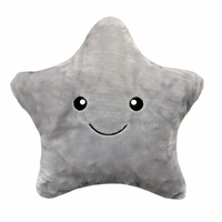 Plyšový polštář TINY STAR Hvězdička - šedý