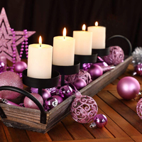 Vánoční závěsné baňky na stromeček - 100 ks - růžové