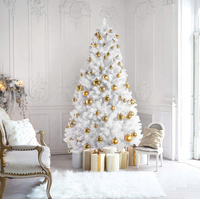 Vánoční závěsné baňky na stromeček - 6 druhů - 36 ks - zlaté