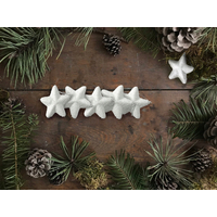 Vánoční závěsné baňky na stromeček - hvězdičky - 5 ks - bílé