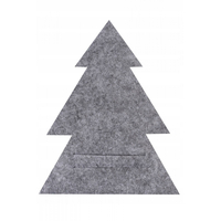 Vánoční obal na příbory - 4 ks - šedé - stromečky