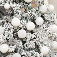 Vánoční závěsné baňky na stromeček - 3 velikosti - 6 druhů - 36 ks - bílé