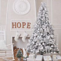 Vánoční závěsné baňky na stromeček - 3 velikosti - 6 druhů - 36 ks - bílé