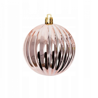 Vánoční závěsné baňky na stromeček - 3 velikosti - 6 druhů - 36 ks - rose gold