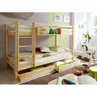 Dětská PATROVÁ postel KAMILA PLUS 200x90 cm se šuplíky - přírodní