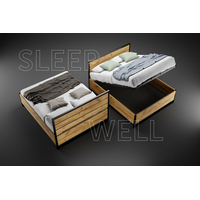 Postel z masivu dubu LOFT 200x120 cm