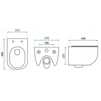 Závěsné WC Rea CARTER RIMLESS + Duroplast sedátko slim - bílé