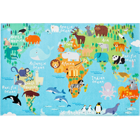 Dětský kusový koberec Torino kids 233 WORLD MAP