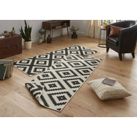 Kusový oboustranný koberec Twin 103129 black creme