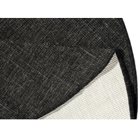 Kusový oboustranný koberec Twin 103096 black creme circle