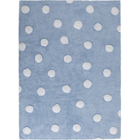 Ručně tkaný kusový koberec Polka Dots Blue-White