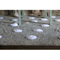 Ručně tkaný kusový koberec Polka Dots Grey-White