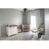 Ručně tkaný kusový koberec Tricolor Polka Dots Grey-Pink