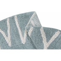 Ručně tkaný kusový koberec Round ABC Vintage Blue-Natural