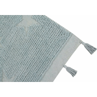 Ručně tkaný kusový koberec Hippy Stars Aqua Blue