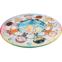 Dětský kusový koberec Juno 477 World Map circle