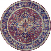 Kusový koberec Asmar 104000 Plum/Red circle