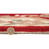 Ručně všívaný kusový koberec Lotus premium Red circle