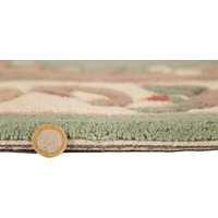 Ručně všívaný kusový koberec Lotus premium Green circle