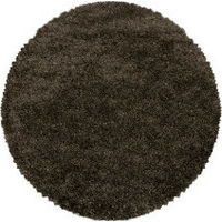 Kusový koberec Fluffy Shaggy 3500 brown circle