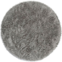 Kusový koberec Faux Fur Sheepskin Grey circle