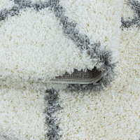 Kusový koberec Salsa Shaggy 3201 cream circle