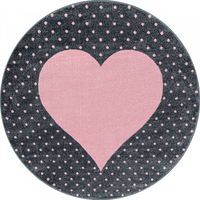 Dětský kusový koberec Bambi 830 pink circle