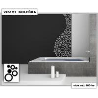 Samolepky DECOR COLOR vzor 27 - KOLEČKA - tyrkysová (054)