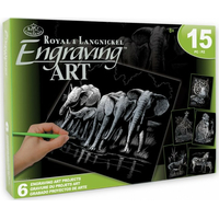 ROYAL & LANGNICKEL Sada 6 stříbrných škrabacích obrázků: Africká zvířata