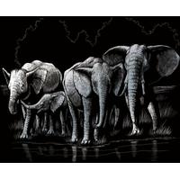 ROYAL & LANGNICKEL Sada 6 stříbrných škrabacích obrázků: Africká zvířata