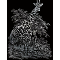 ROYAL & LANGNICKEL Sada 6 stříbrných škrabacích obrázků: Africká zvířata