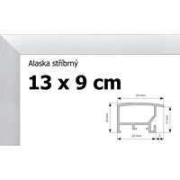 BFHM Alaska hliníkový rám 13x9cm - stříbrný