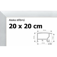 BFHM Alaska hliníkový rám 20x20cm - stříbrný