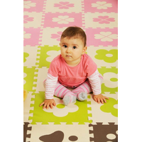 Pěnové BABY puzzle Zelené kytičky Z (29,5x29,5)