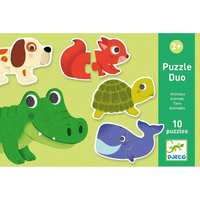 DJECO Puzzle Zvířátka 10x2 dílky