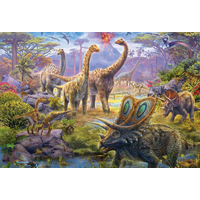 SCHMIDT Puzzle Dinosauři 4v1 v plechovém kufříku (60,60,100,100 dílků)