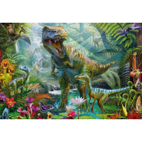 SCHMIDT Puzzle Dinosauři 4v1 v plechovém kufříku (60,60,100,100 dílků)