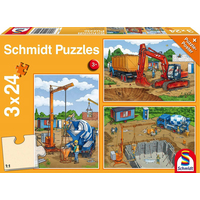 SCHMIDT Puzzle Na staveništi 3x24 dílků