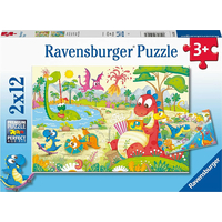 RAVENSBURGER Puzzle Oblíbení dinosauři 2x12 dílků