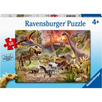RAVENSBURGER Puzzle Dinosauři na útěku 60 dílků