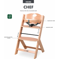 FreeOn Dřevěná jídelní židlička Chef Natur