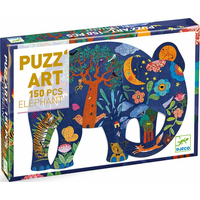 DJECO Obrysové puzzle Slon 150 dílků