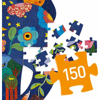 DJECO Obrysové puzzle Slon 150 dílků