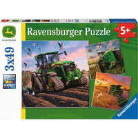 RAVENSBURGER Puzzle John Deere v akci 3x49 dílků