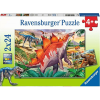 RAVENSBURGER Puzzle Jurská divočina 2x24 dílků