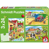 SCHMIDT Puzzle Na farmě 3x24 dílků