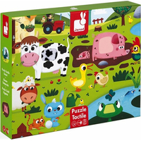 JANOD Hmatové puzzle Zvířátka na farmě 20 dílků