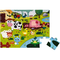 JANOD Hmatové puzzle Zvířátka na farmě 20 dílků