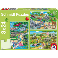 SCHMIDT Puzzle Den v zoo 3x24 dílků